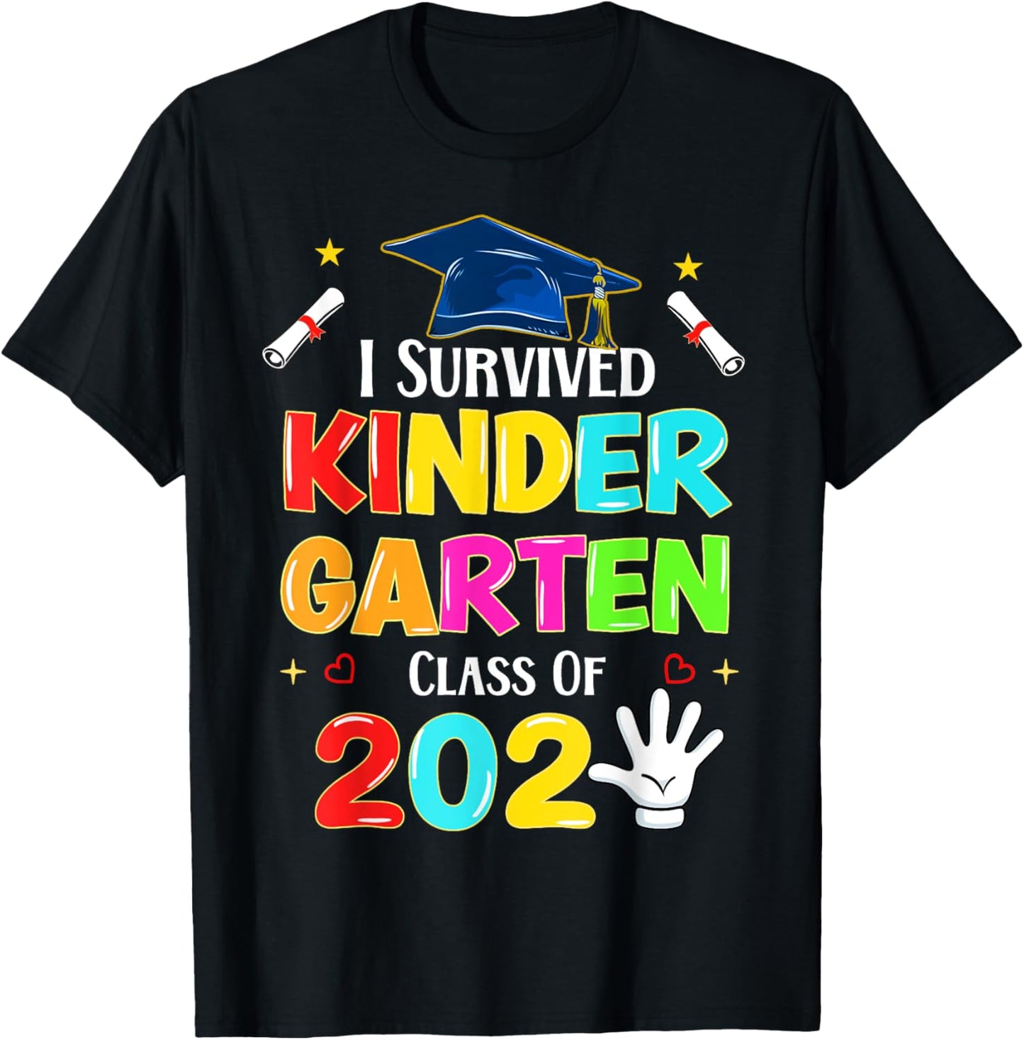 I Survived Kindergarten Graduation 2025 Graduate boys girls T-Shirt