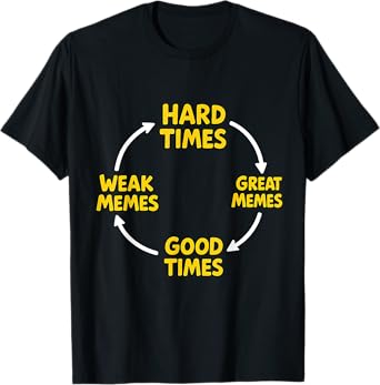 Hard Time Great Memes Funny Life Cycle of Memes T-Shirt