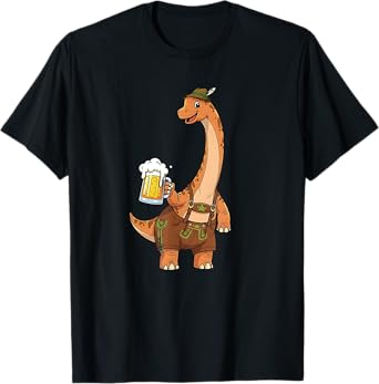 Brachiosaurus Wearing Lederhosen Oktoberfest, Beer Stein T-Shirt