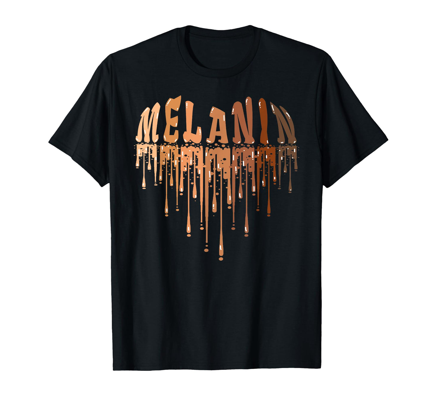 Drippin Melanin Heart Love Black History Pride Women Girls T-Shirt