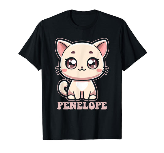 Penelope Cute Kitty Cat Design for Girls Name Penelope T-Shirt