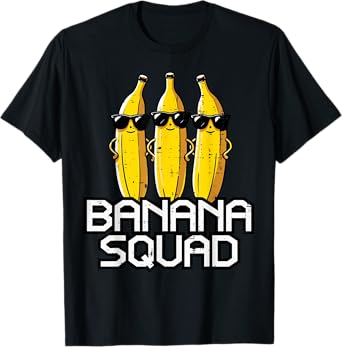 Banana Squad Funny Fruit Team Crew Matching Women Men Kids T-Shirt