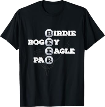 Birdie Bogey Eagle Par Beer Golf Ball Funny Golfer T-Shirt