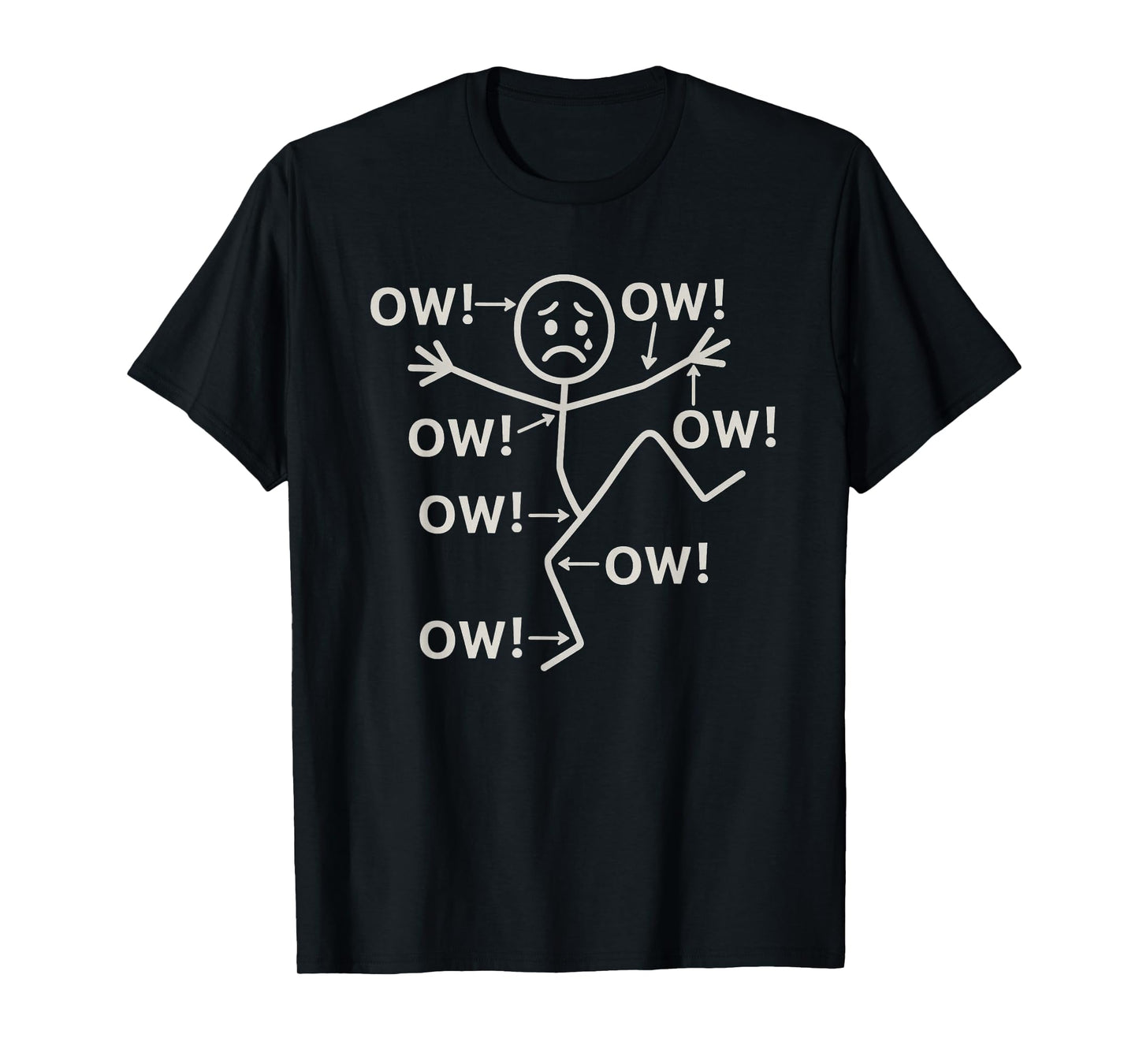 Ow Ow Ow Ow Funny Character Humor Sketch T-Shirt