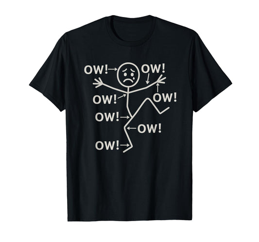 Ow Ow Ow Ow Funny Character Humor Sketch T-Shirt