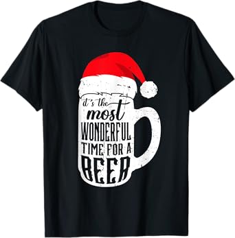 Most Wonderful Time For A Beer Christmas Drinking Costume T-Shirt