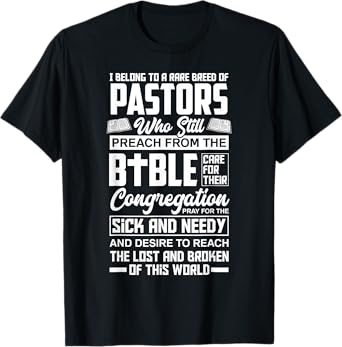 I Belong To A Rare Breed Of Pastors Minister Clergy Pastor T-Shirt