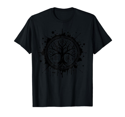 Cool Viking Yggdrasil Norse Tree of Life Graphic T-Shirt