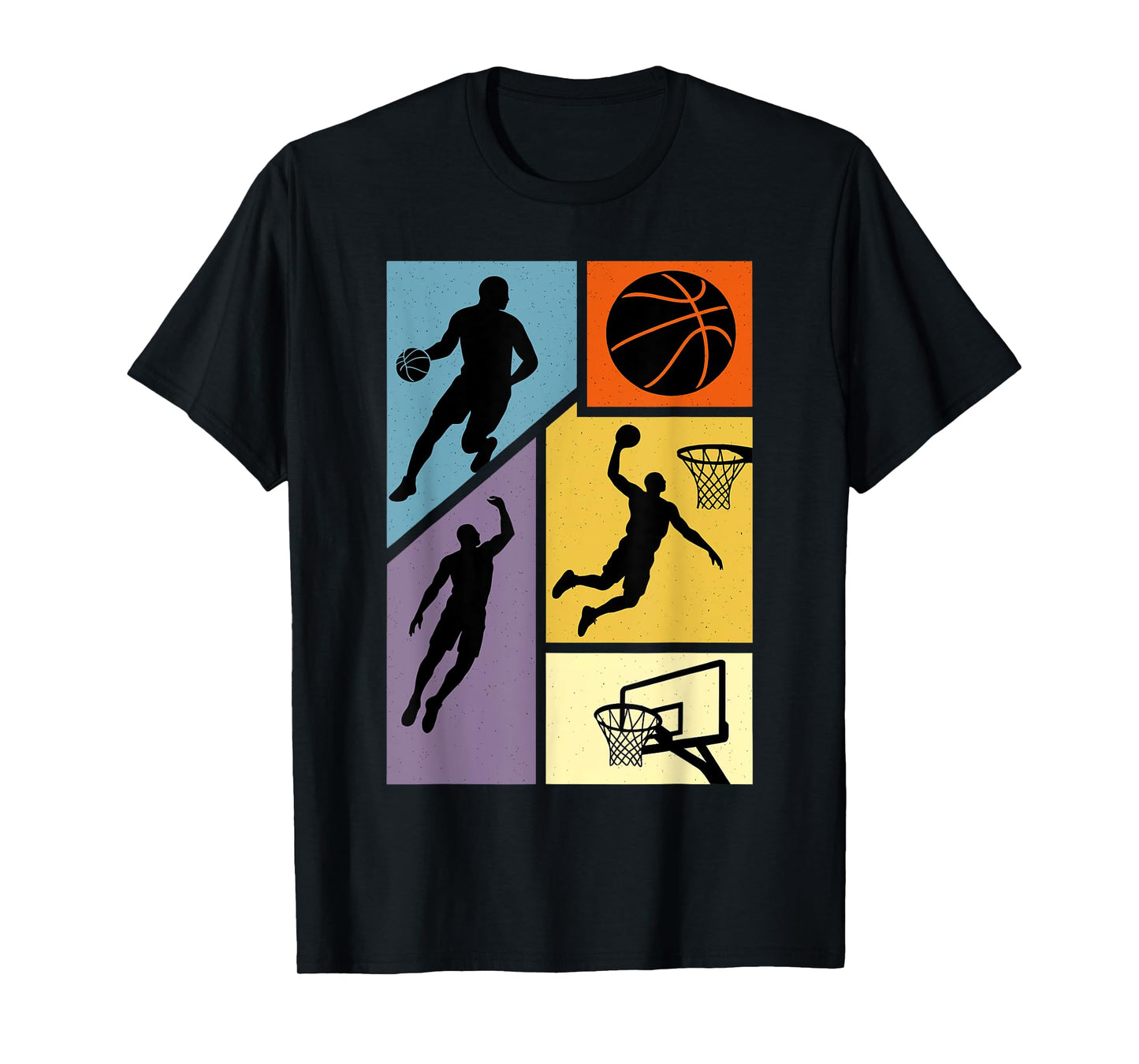 Basketball Hoop Life Player Vintage Sport Player Men Boys T-Shirt