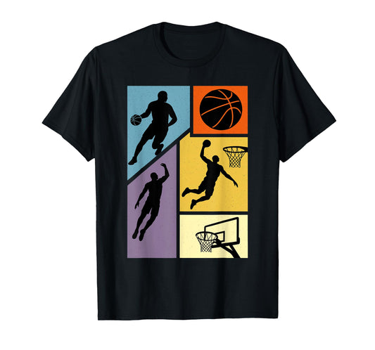 Basketball Hoop Life Player Vintage Sport Player Men Boys T-Shirt