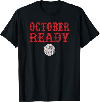 Vintage October Ready Playoff Baseball Shirt for Men Women T-Shirt