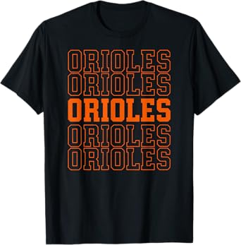 Retro Orioles Name Typography Design Gift For Men Women T-Shirt