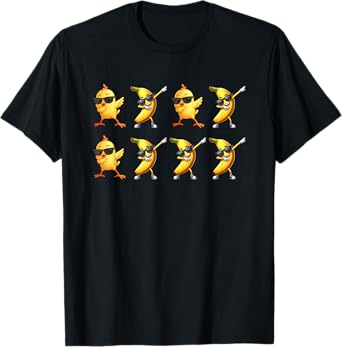 Funny Chicken Banana For Men Women Teens Kids T-Shirt
