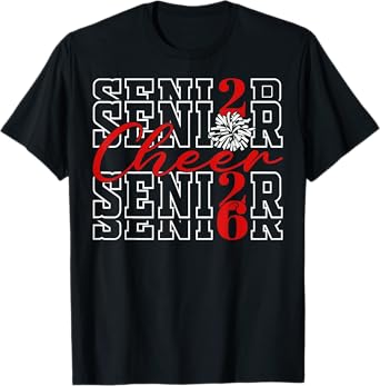 Class of 2026 Senior Year Cheer Back To School Cheerleader T-Shirt