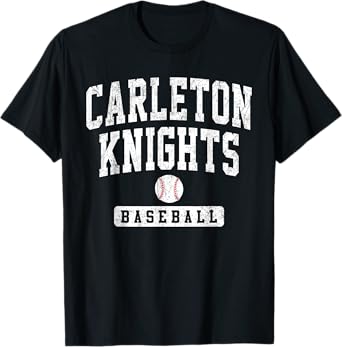 Carleton College Knights Baseball Arch Vintage Design Men T-Shirt