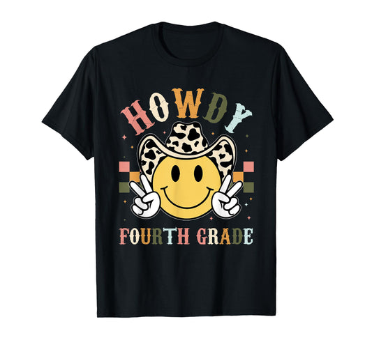 4th Grade Teacher Rodeo Country Western Howdy Fourth Grade T-Shirt for Men Women Girls Kids