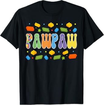 Pawpaw Building Bricks Block Master Builder Matching T-Shirt