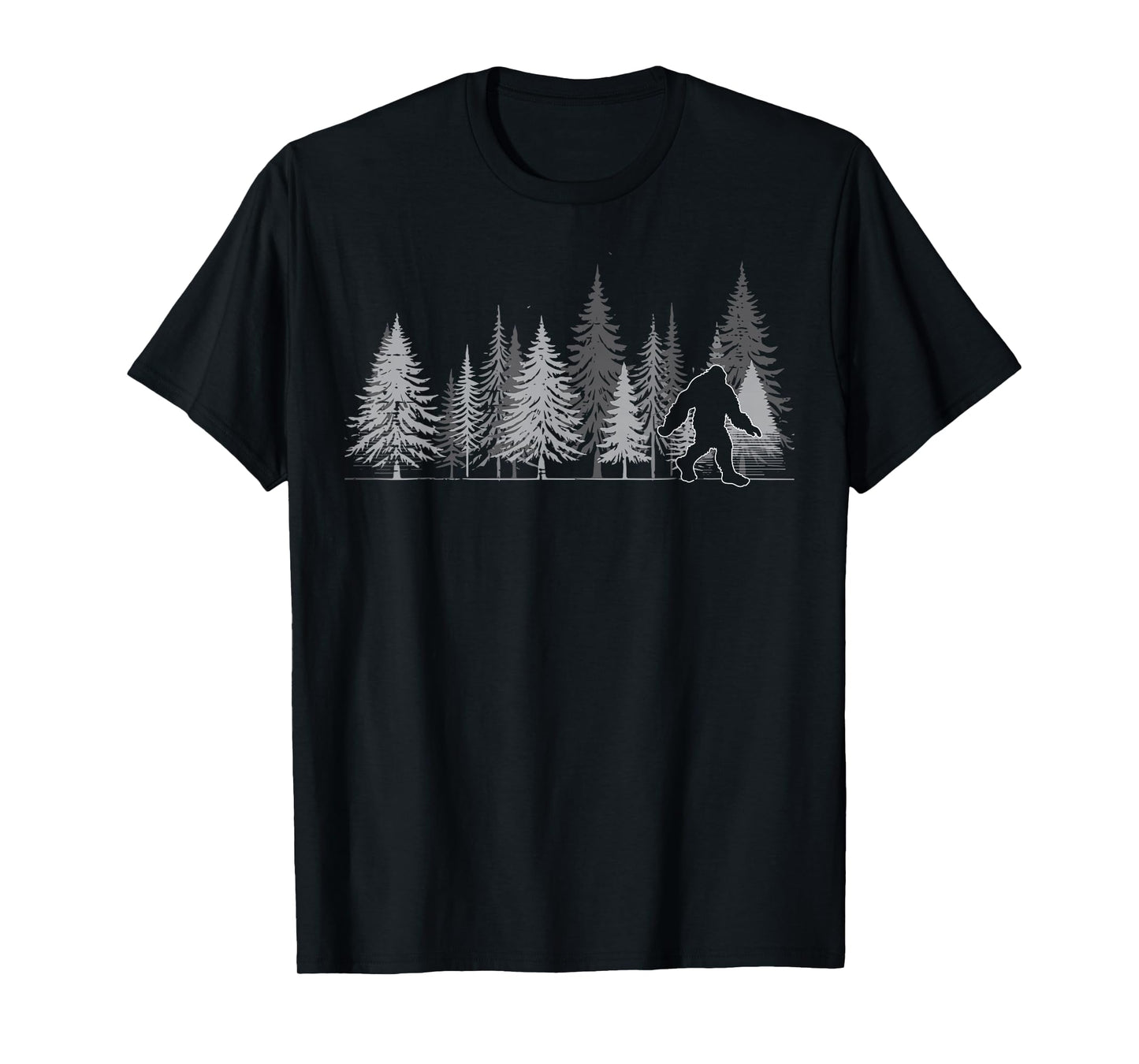 Forest Bigfoot Trees Outdoor Sasquatch Wildlife Men Women T-Shirt