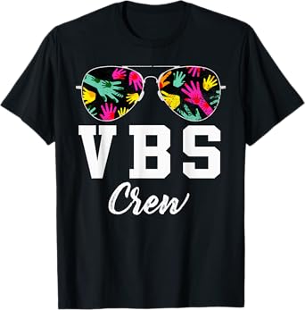 VBS Crew Vacation Bible VBS Teacher Handprints Sunglasses T-Shirt