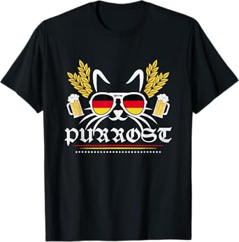 Purrost German Cat Beer Oktoberfest T-Shirt
