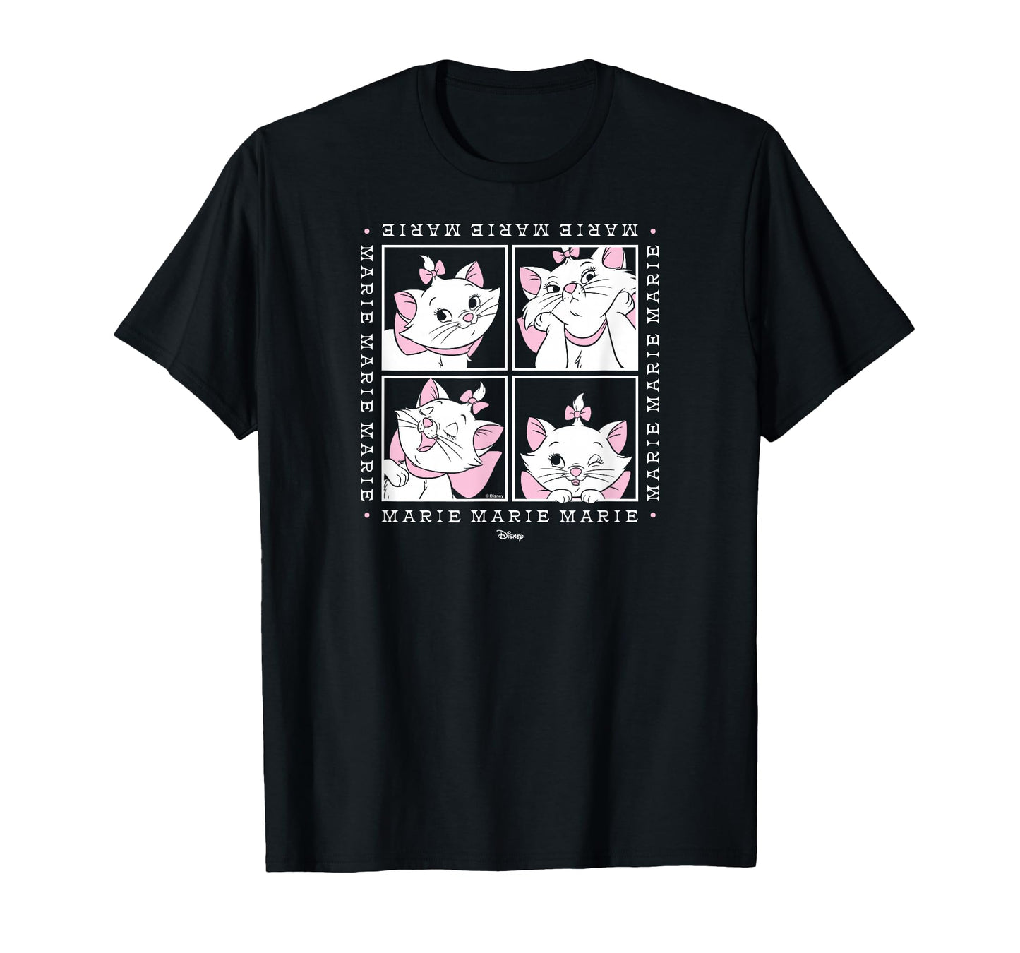 The Aristocats - Marie White Cat Character Face Grid T-Shirt