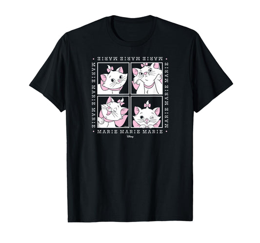 The Aristocats - Marie White Cat Character Face Grid T-Shirt