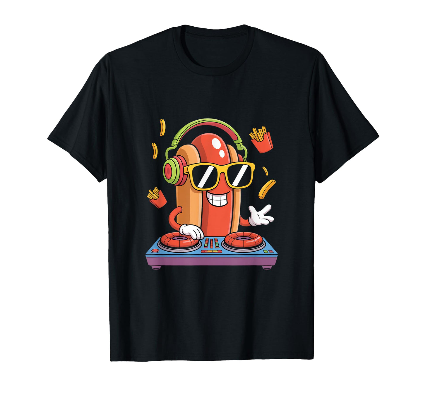 Dj Food Spinning Hotdog Groovy Beats T-Shirt