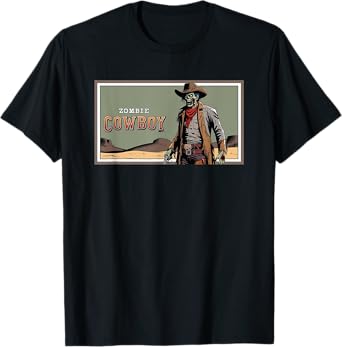 Zombie Cowboy Western Comic T-Shirt