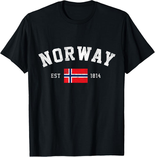 Norway Est. 1814 Norwegian Flag Independence Day T-Shirt