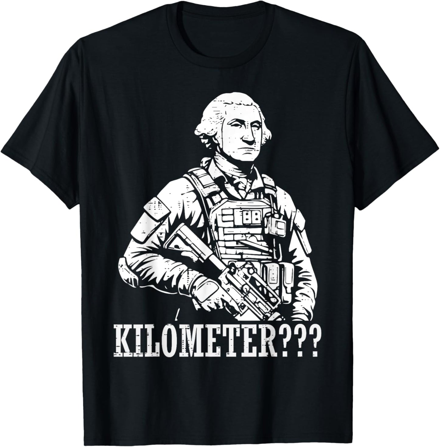 4th Of July George Washington Kilometer Meme Men Women Kids T-Shirt