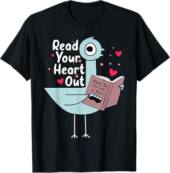 Read Your Heart Out Pigeon Cute Teacher Book Lover T-Shirt