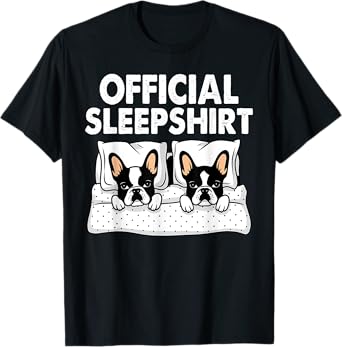 Boston Terrier Dog Official Sleep Pajamas Nightgown Men Women Kids T-Shirt