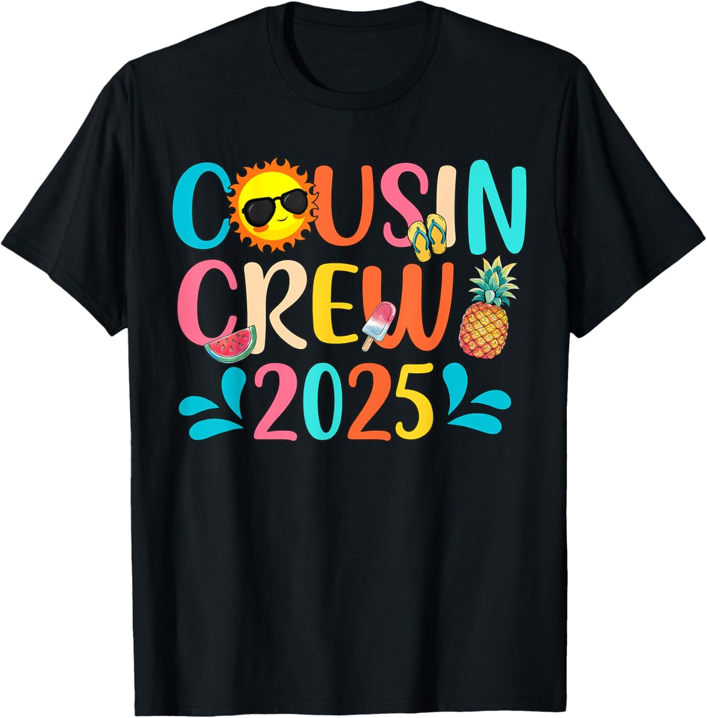 Cousin Crew 2025 Summer Vacation Beach Family Trip Matching T-Shirt