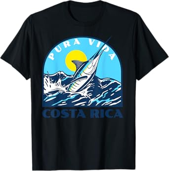 Pura Vida Costa Rica Fishing -Marlin and Sailfish Adventure T-Shirt