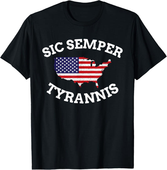 American Patriot Sic Semper Tyrannis T-Shirt