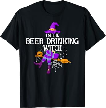 Matching Family Costume The Beer Drinking Witch Halloween T-Shirt