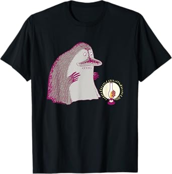 Moomin The Groke Spooky Lamp Light T-Shirt