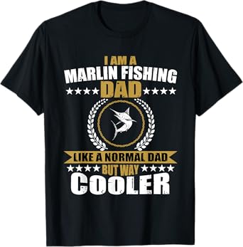 Mens Great Marlin Fishing Dad Design For Men T-Shirt