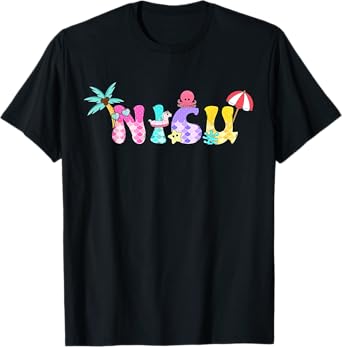 Cute NICU Nurse Beach Ocean Animal Summer Hawaii ICU Nurse T-Shirt