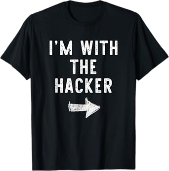 I'm With The Hacker Costume Halloween Matching Couple T-Shirt