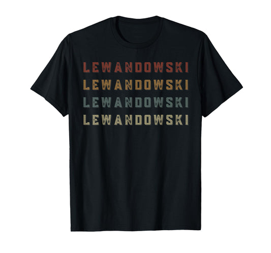 Vintage Lewandowski Name Funny Love Heart Lewandowski Grunge T-Shirt