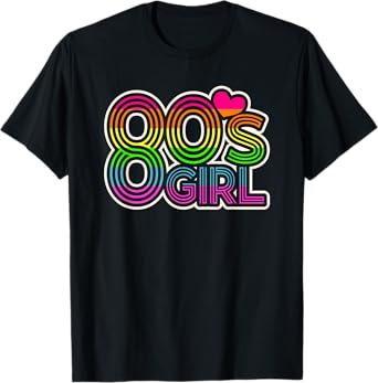 80s Girl Retro Vintage Halloween Costume Women 80s Outfits T-Shirt