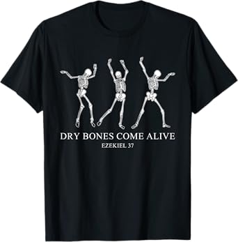 Retro Dry Funny Bones Come Alive Dancing Skeleton Halloween T-Shirt