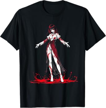 Horror Anime Manga Tee I Gothic Outfit I Japanese Chibi Girl T-Shirt