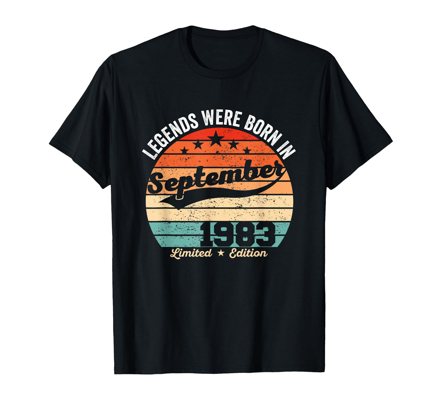 Vintage 42nd Birthday Legends Were Born In September 1983 T-Shirt