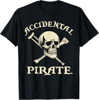 Leg Amputee Disabled Amputation Funny Accidental Pirate T-Shirt