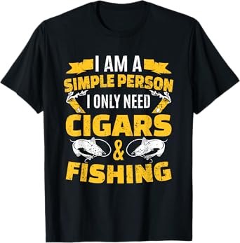 Fishing Shirt For Men Fisherman Cigar Smoker T-Shirt