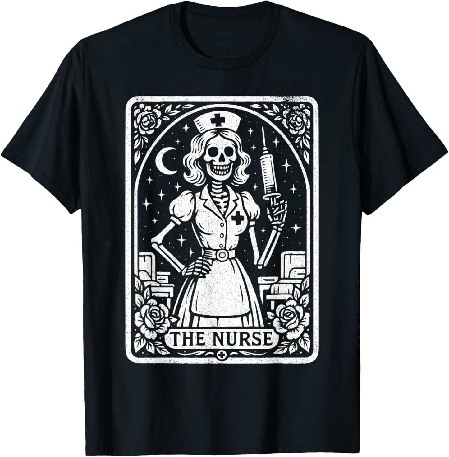 The Nurse Skeleton Tarot Card Funny Nursing RN LPN NP Nurse T-Shirt