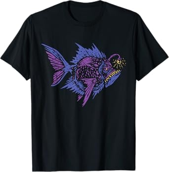 Anglerfish Deep Sea Creatures Sea Monster Angler Fish T-Shirt