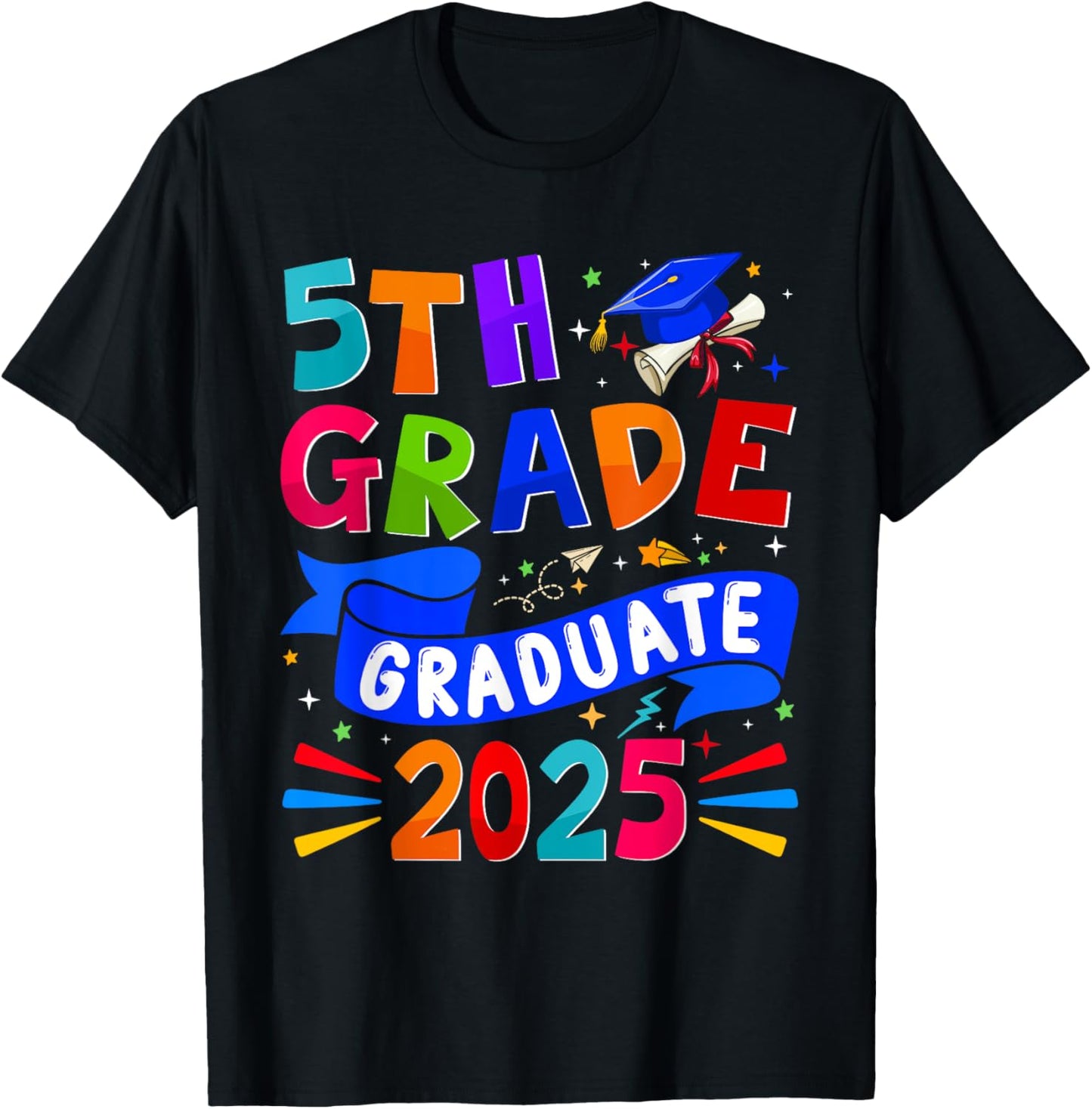 5th Grade Graduate 2025 Graduation Class Of 2025 Kids T-Shirt